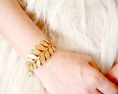 Leaf Bracelet, Nature jewelry, Woodland jewelry, Bridesmaids bracelet, leaves bracelet, Botanical Bracelet, Leaf jewelry, Romantic bracelet