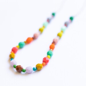 Colorful strand Necklace, Colorful Statement necklace, Bead Necklace, Colorful Necklace, Colorful bead necklace, Layering necklace image 3