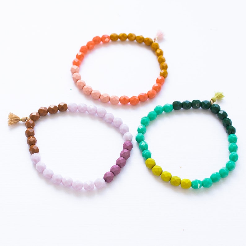 Stretch Bracelet Colorful Jewelry Stacking Bracelet Colorful Bracelets for women Gift for BFF Colorful Bracelets Gift idea for wife