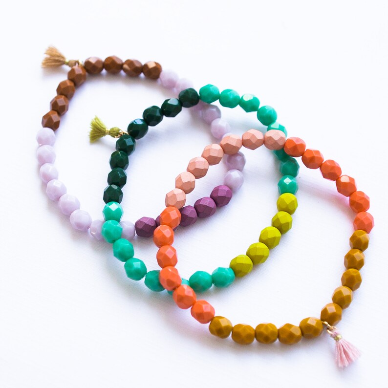 Stretch Bracelet Colorful Jewelry Stacking Bracelet Colorful Bracelets for women Gift for BFF Colorful Bracelets Gift idea for wife