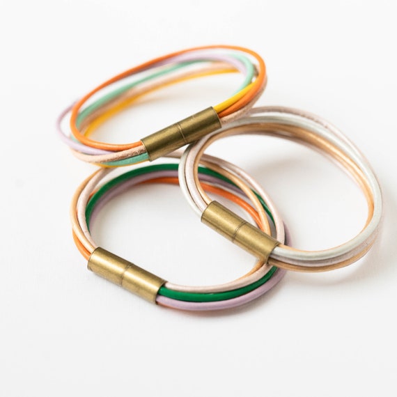 Leather Bracelet Magnetic Bracelet Magnetic Leather Bracelet