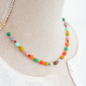Colorful strand Necklace, Colorful Statement necklace, Bead Necklace, Colorful Necklace, Colorful bead necklace, Layering necklace