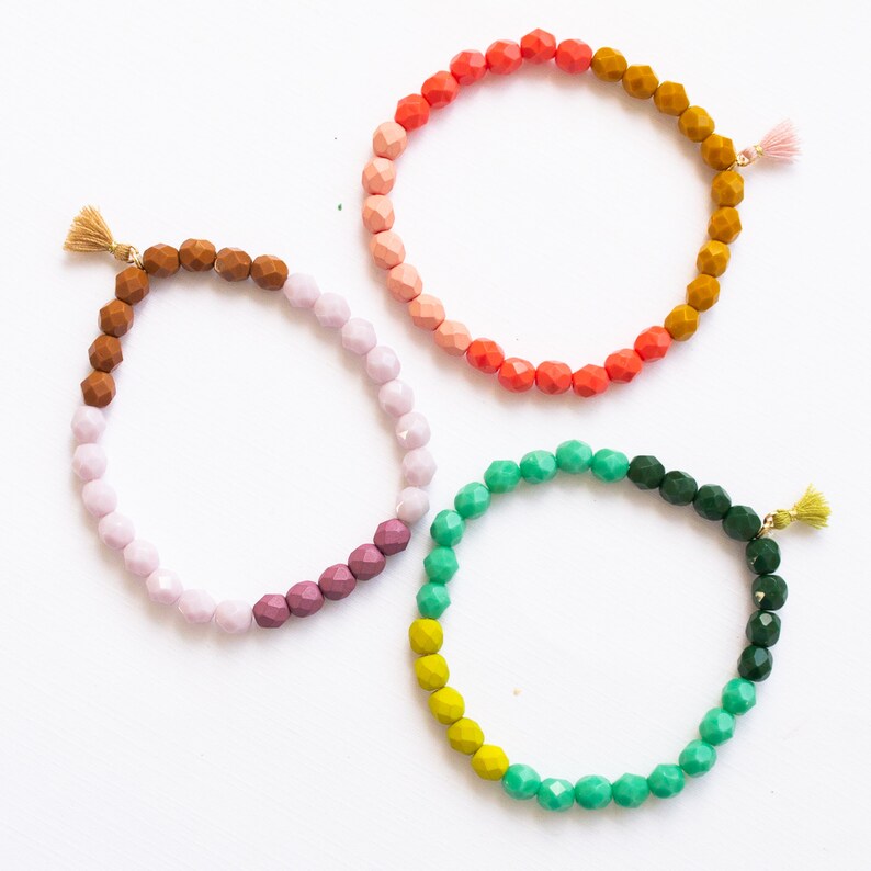 Stretch Bracelet Colorful Jewelry Stacking Bracelet Colorful Bracelets for women Gift for BFF Colorful Bracelets Gift idea for wife