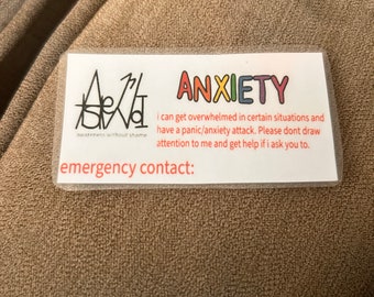 anxiety information card