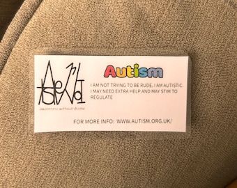 autism information card