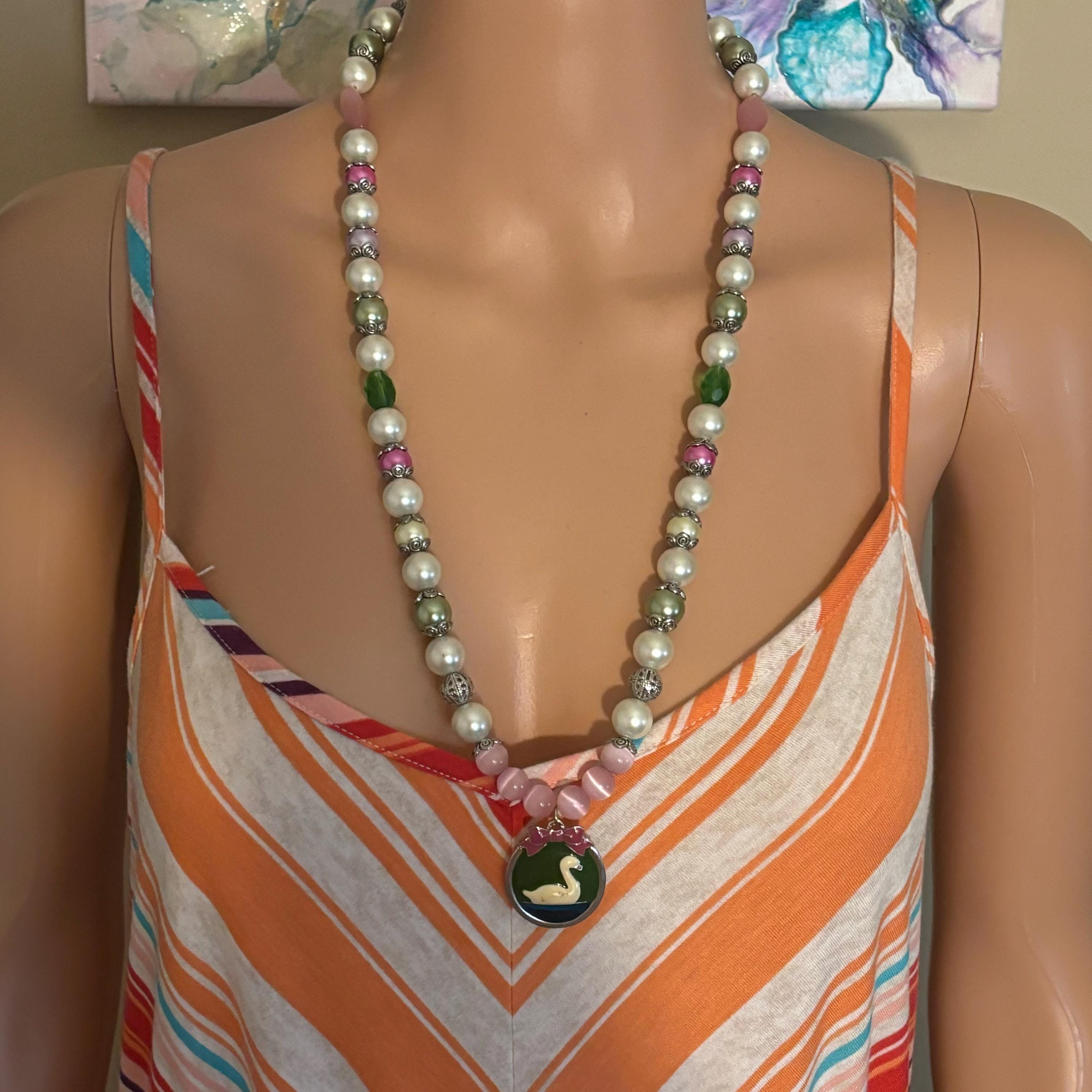 Collana Con Ciondolo Cigno Di Cristallo Per Donna | Zirconi AAAAA E Rame Ipoallergenico | Catena Regolabile 40+5 Cm | In Scatola Regalo