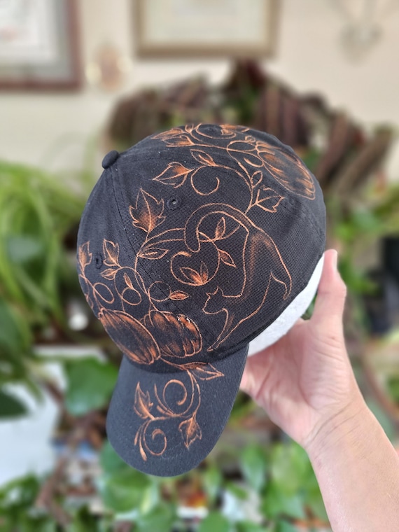 One of a kind hand painted hat! Hand Painted Baseball Cap One-of-a-kind Design: Mother main image 4