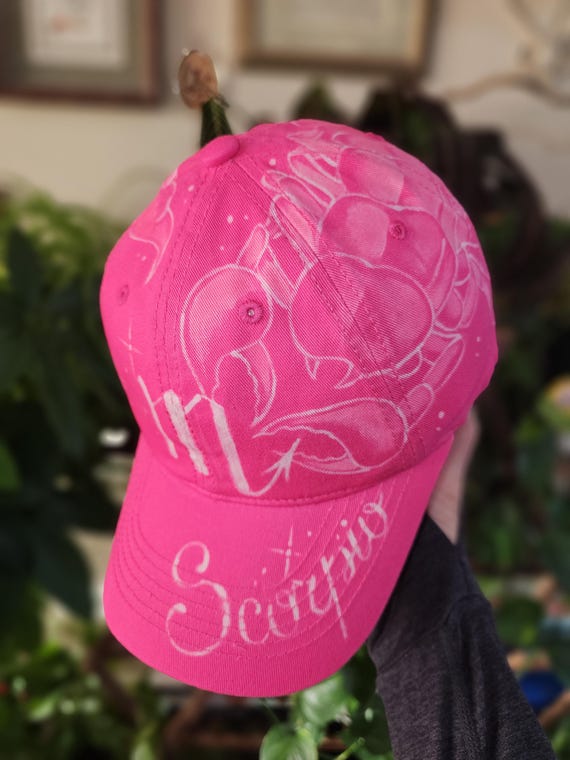 One of a Kind Bleach Handpainted Scorpio Scorpion Hat  display picture 2
