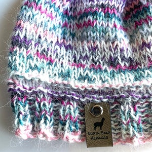 Small to Medium Handknit Wool / Mohair / Angora Beanie image 8