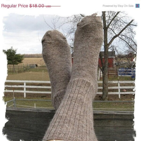 Cyber Monday Sale Michigan Grown Alpaca/Wool Socks - Crew - Great Christmas Gift -
