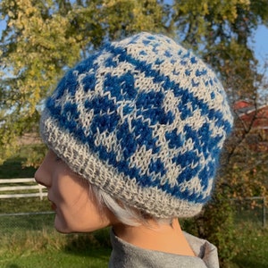 Hand knit Fair Isle Hat