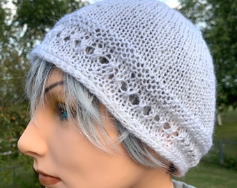 White, Alpaca Wool Beanie