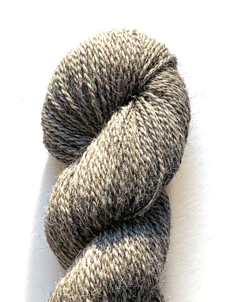 Gray 100% Alpaca Yarn, Sport / DK Weight, 250 yards image 1