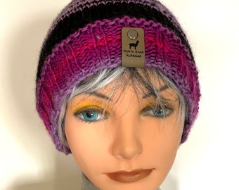 Striped Knit Beanie for Men Women and Teens