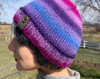 Handknit Beanie for Men Women and Teens