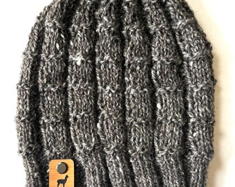 Gray Small to Medium Alpaca Wool Beanie