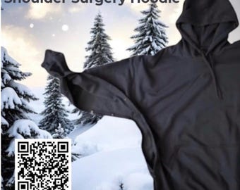 Shoulder Surgery Hoodie • Adaptive Hoodie with Snaps: Post-Surgery Recovery Sweatshirt