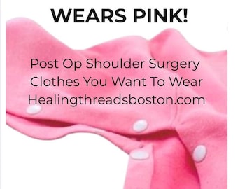 Shoulder Surgery Crewneck Sweatshirt with Snaps on side of Sweatshirt for Post-Surgery Shoulder Surgery Discreet Style and Functionality