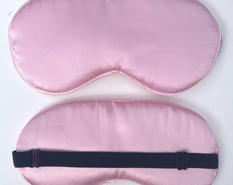 Pink Silk Sleep Mask: Adjustable Comfort for Surgery Recovery