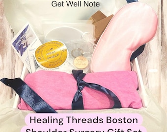Shoulder Surgery Recovery Gift Box: Adaptive Shirt, Sleep Mask & Keychain