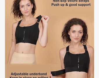 Post-Surgery Sports Bra • Adjustable Support, Larger Chests