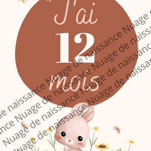 Carte étape bébé personnalisée – Avec prénom – Design doux et poétique – Cadeau naissance unique