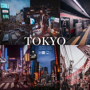 Tokyo City Lightroom Presets - Japan Presets Collection - Travel, Night, LR Luts, Skyline, Urban, Cinematic, Street, Iphone Filter Pack