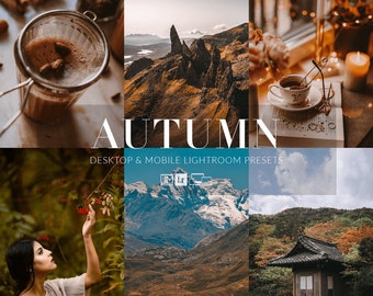 10 Moody Autumn Fall Lightroom Presets - Filters For Autumn, Preset For Season Blogger, Warm Instagram, Iphone iOS Presets