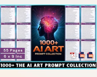 1000+ AI Art Prompts | Fantasy Cyberpunk Concepts (Digital Download)