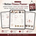 Notion Fitness Planner | Workout, Weight Loss, Meal & Habit Tracker (Digital Download) product logo