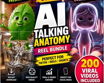 AI Talking Anatomy Characters | 3D Explainer Video Pack (Digital Download)