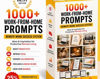 Plus de 1 000 invites de télétravail | Productivité, Travailleur indépendant, Entreprise (téléchargement numérique)