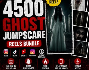 4500 Ghost Jumpscare Reels Bundle | Horror Content for TikTok, Instagram (Digital Download)