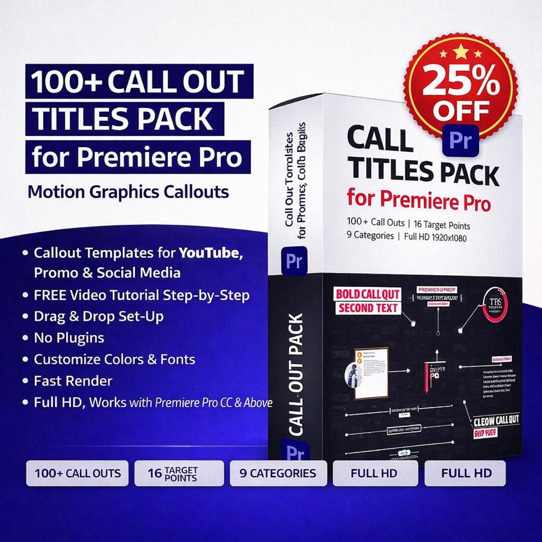 100+ Call Out Titles Pack for Premiere Pro | Motion Graphics Callouts ...