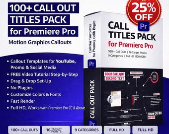 Premiere Pro Call Out Titles Pack | Motion Graphics Templates (Full HD)