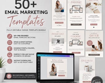 50+ Canva Email Marketing Templates Bundle (Digital Download)
