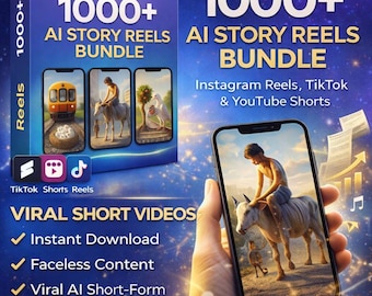 1000+ AI Story Reels | Viral Video Templates for TikTok, Instagram (Digital Download)
