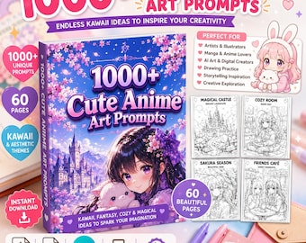 Plus de 1000 livres d'invitations artistiques pour anime | Idées de dessins kawaii (téléchargement numérique)