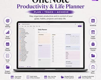 OneNote productiviteitsplanner | Sjabloon voor je digitale leven (digitale download)