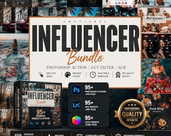 95 Photoshop Actions, ACR Presets, LUTs Bundle (Digital Download)