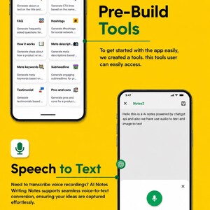 AI Notes Flutter-app broncode, AI-chatbot-app, GPT-4o-app, AdMob afbeelding 7