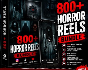 800+ Horror Reels Bundle | Viral Horror Videos for Reels & Shorts | Faceless Content Pack | Scary Ghost  Haunted Clips | Instant Download