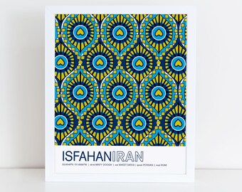Cartel del viaje de Isfahán, Irán
