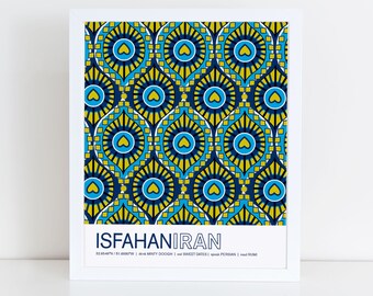 Isfahan, Iran travel poster