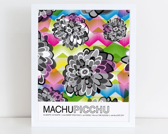 Machu Picchu travel poster