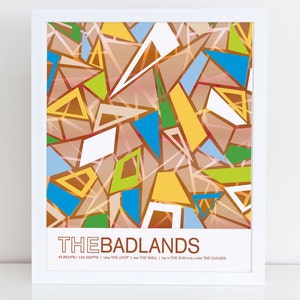 Badlands, South Dakota travel poster