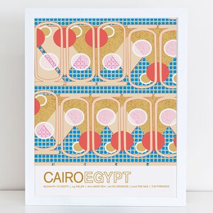Personalizado 24cm x 18cm El Cairo, Egipto cartel de viaje