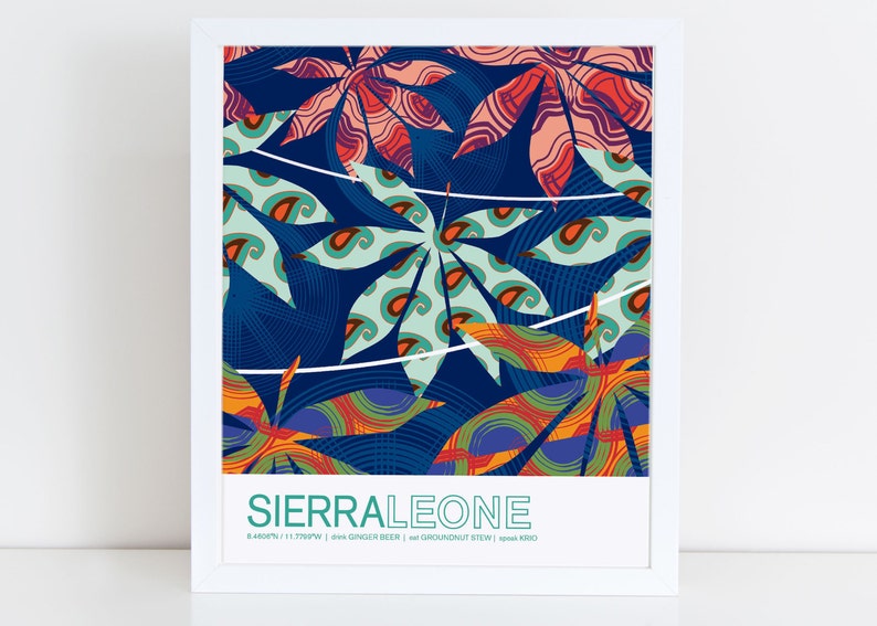Cartel de viaje de Sierra Leona imagen 1