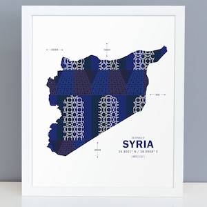 Syria Map Print Poster
