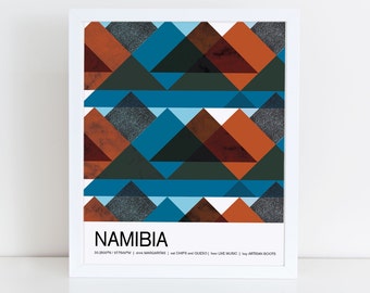 Namibia travel poster